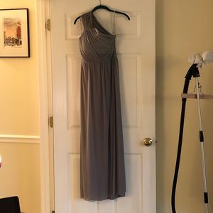 ASOS gray/blue bridesmaid dress